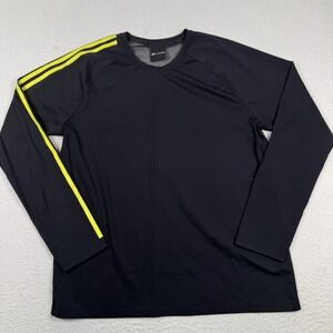 Adidas Ivy Park T Shirt Men Large ? Long Sleeve Mesh Back Running Gym Neon Black
